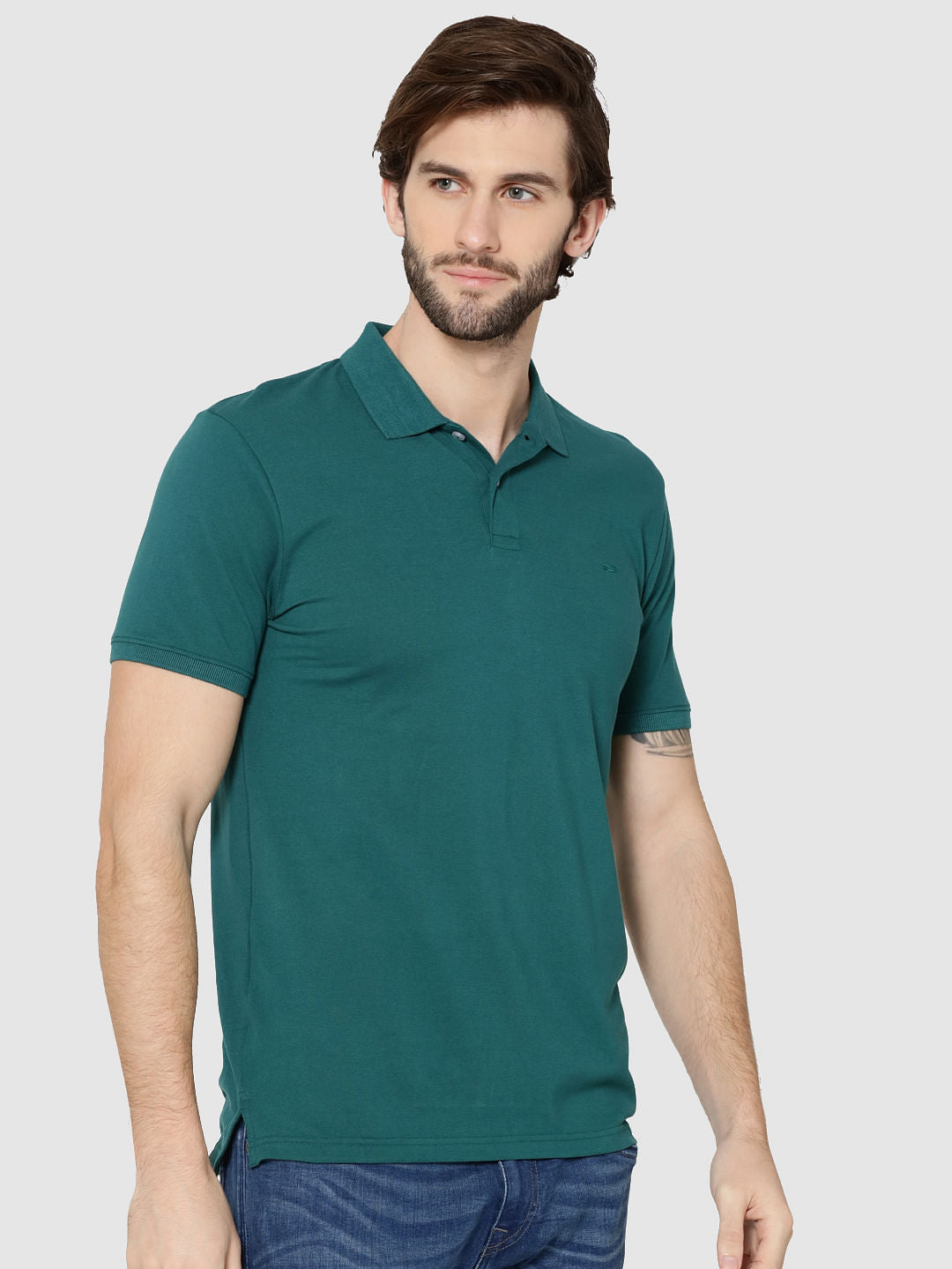 Green Polo Neck T-Shirt