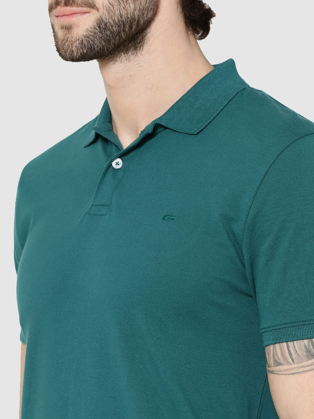 Green Polo Neck T-Shirt