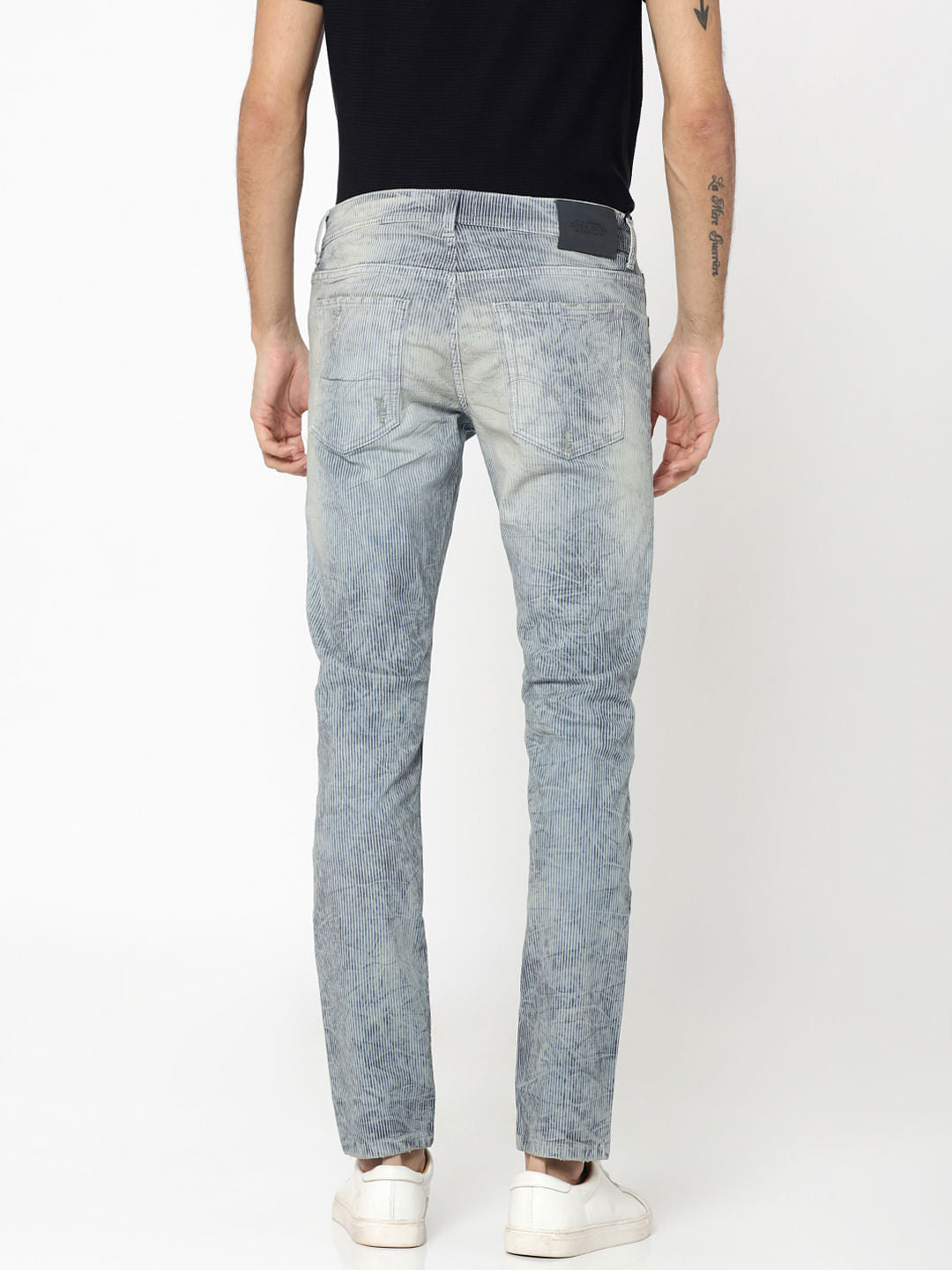 Blue Heavy Distressed Glenn Slim Jeans