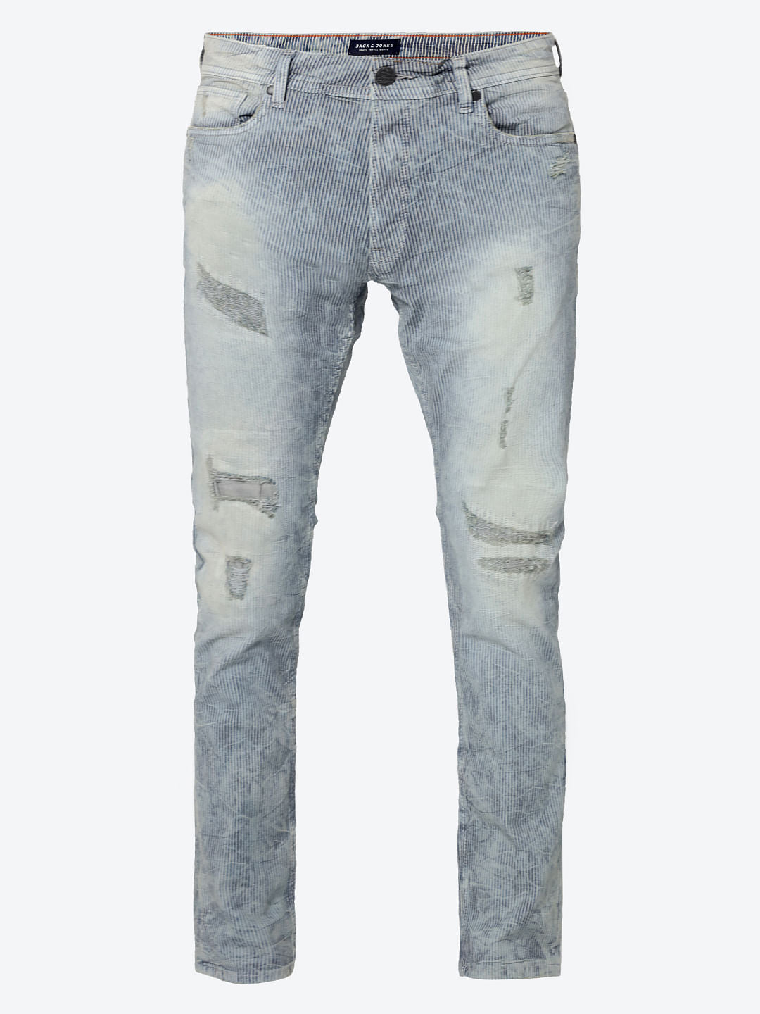 Blue Heavy Distressed Glenn Slim Jeans