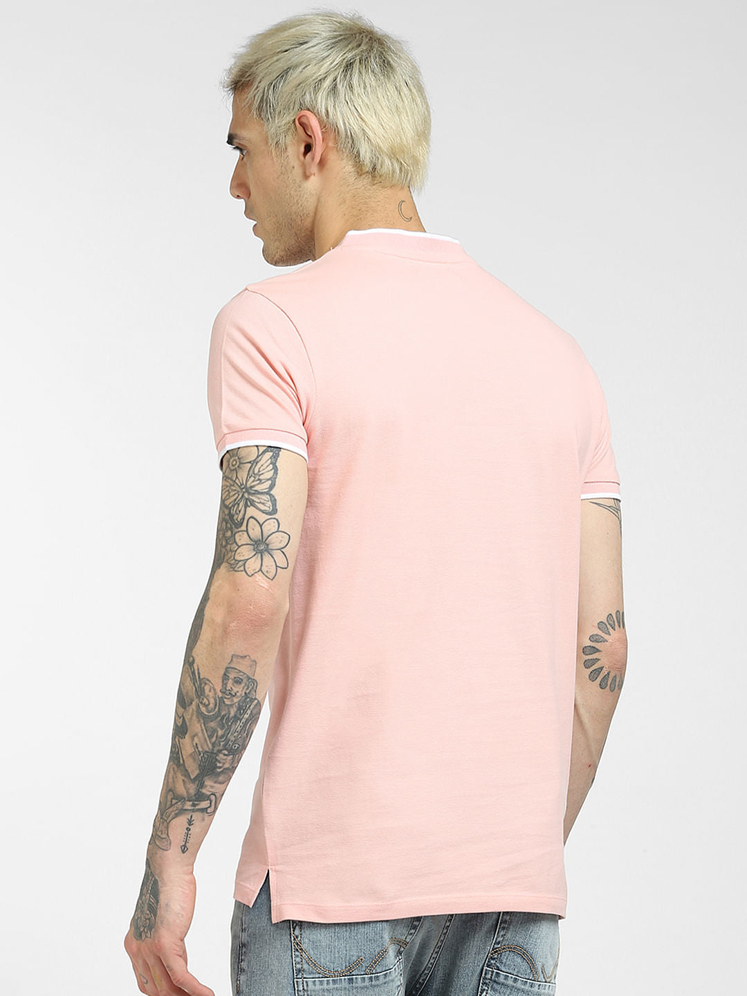 Pink Henley T-shirt