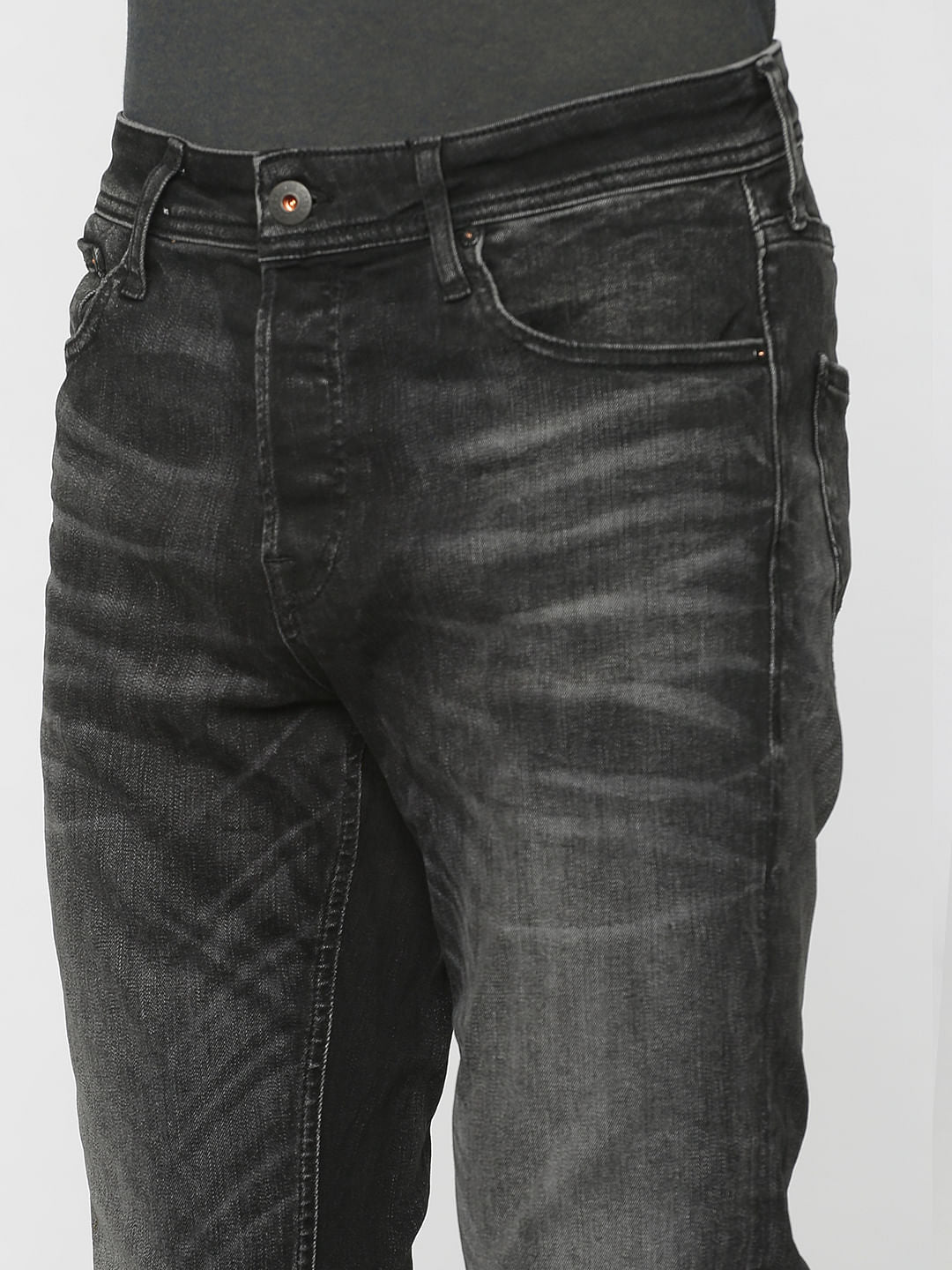 Black Faded Tim Anti Fit Jeans