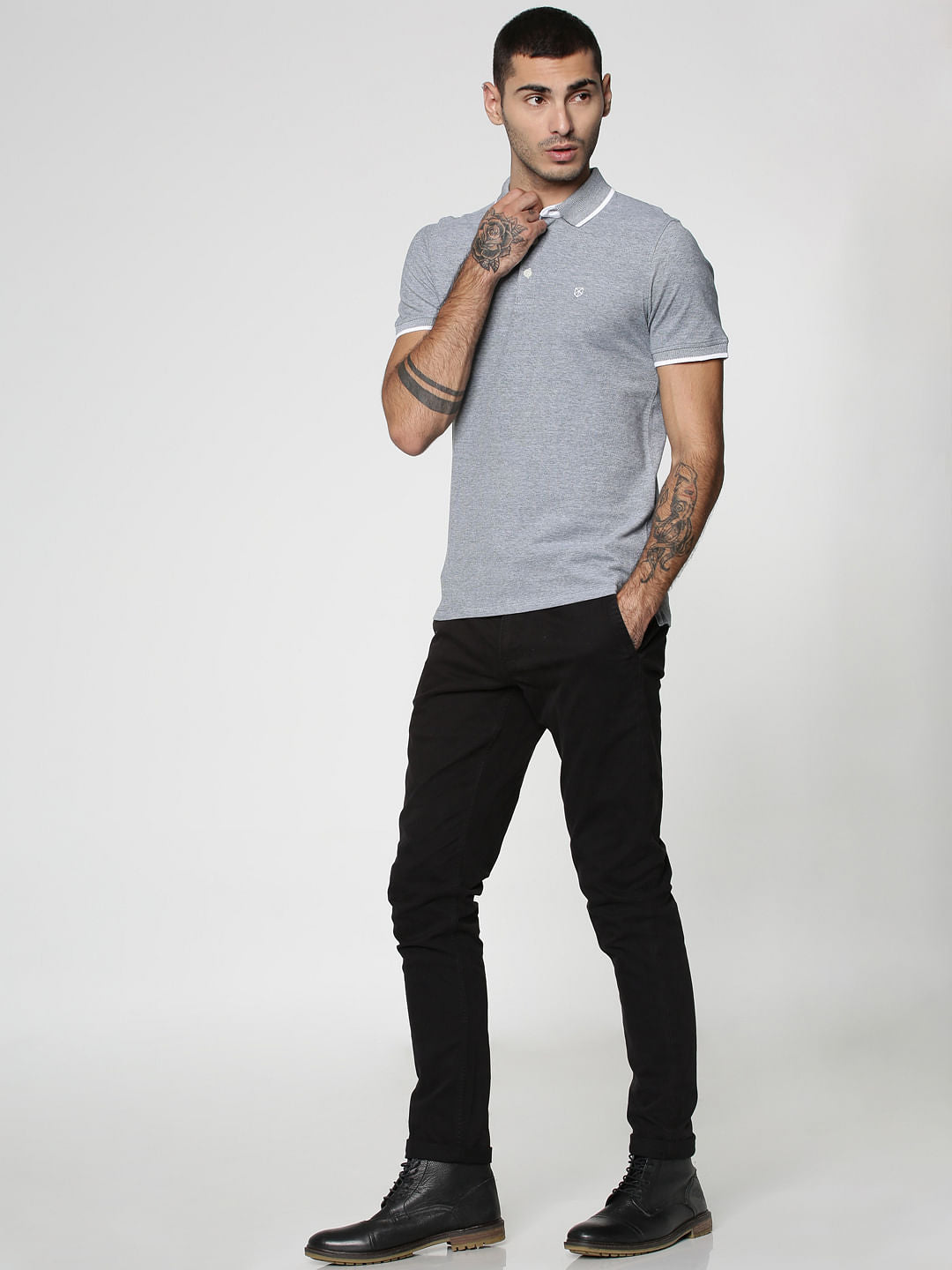 Green Polo Neck T-Shirt