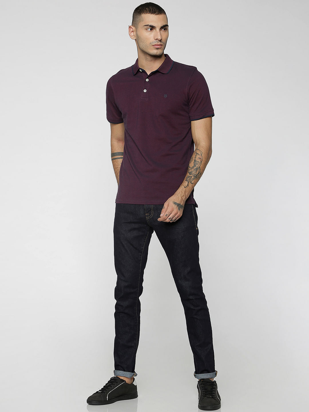 Burgundy Polo T-Shirt