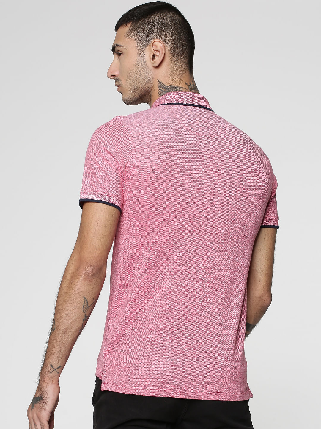 Red Polo Neck T-Shirt