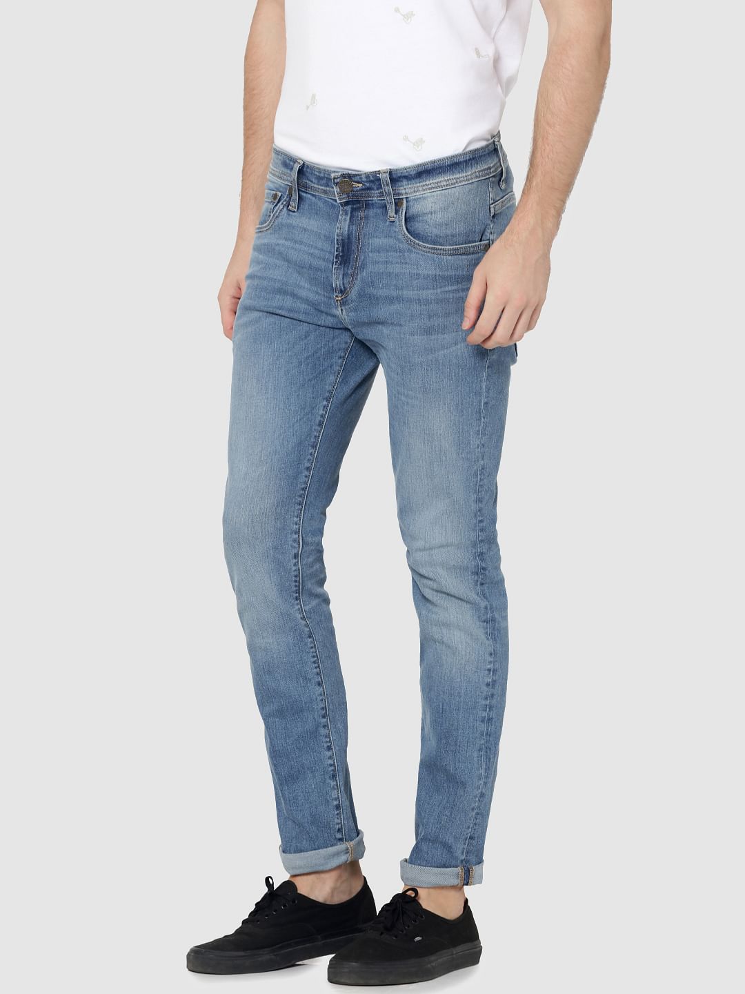 Light Blue Ben Low Rise Skinny Fit Jeans