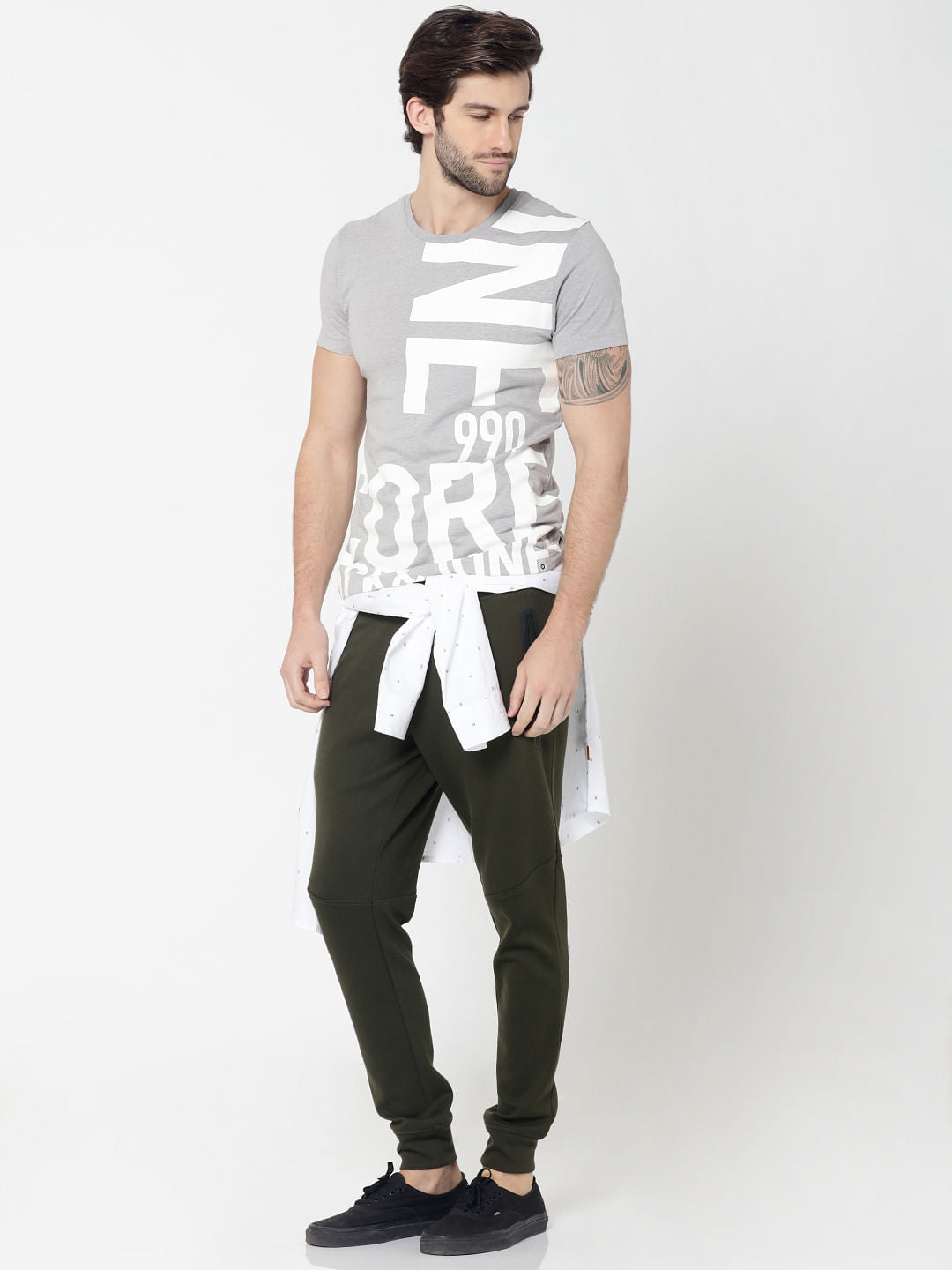 Olive Green Drawstring Sweatpants