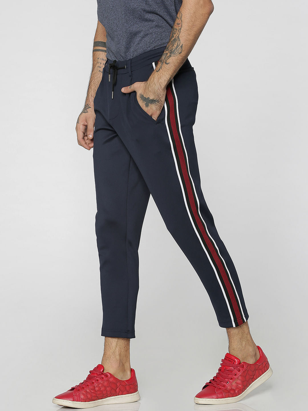 Blue Racer Striped Drawstring Pants