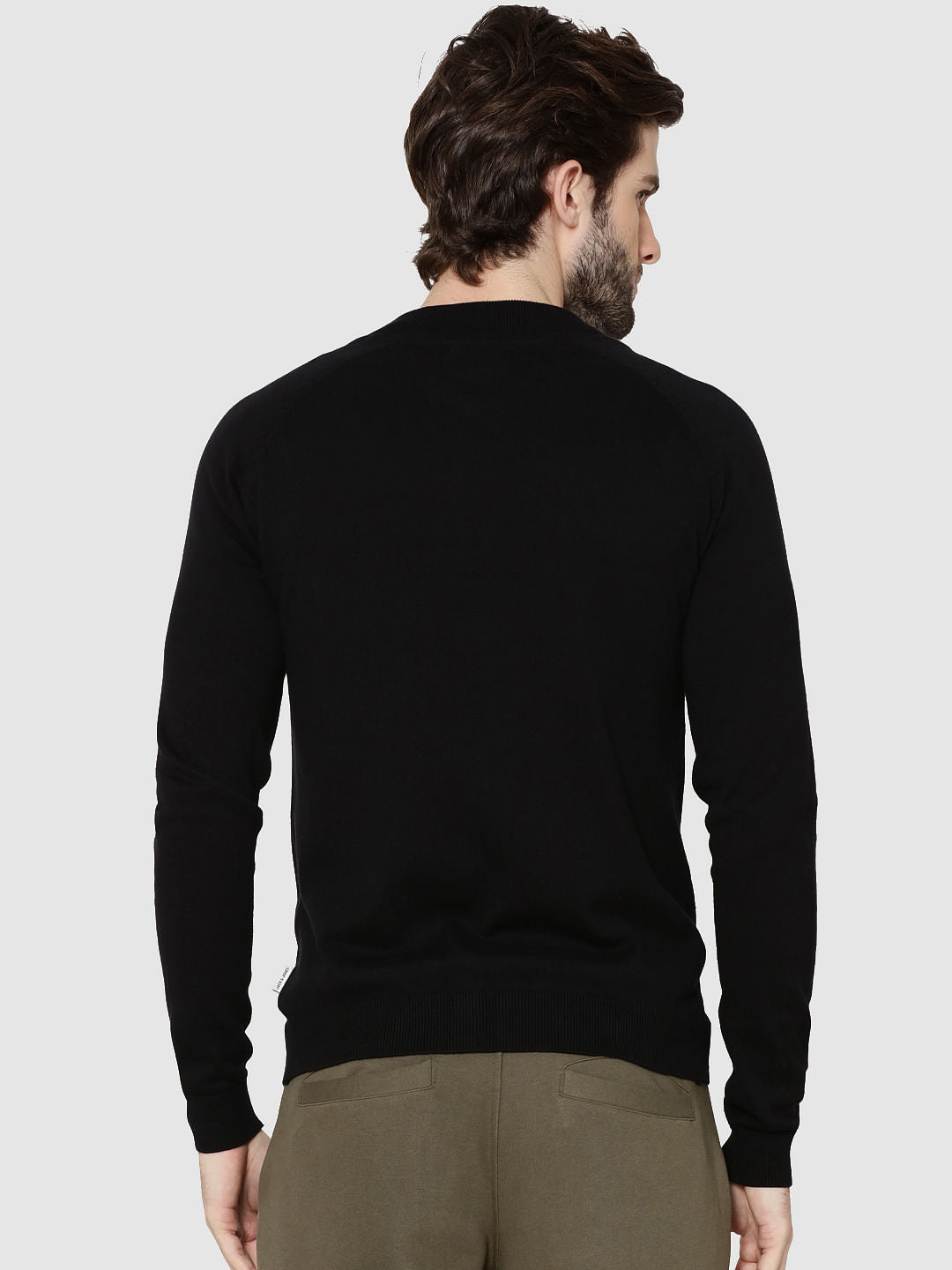 Black Zip Up Cardigan