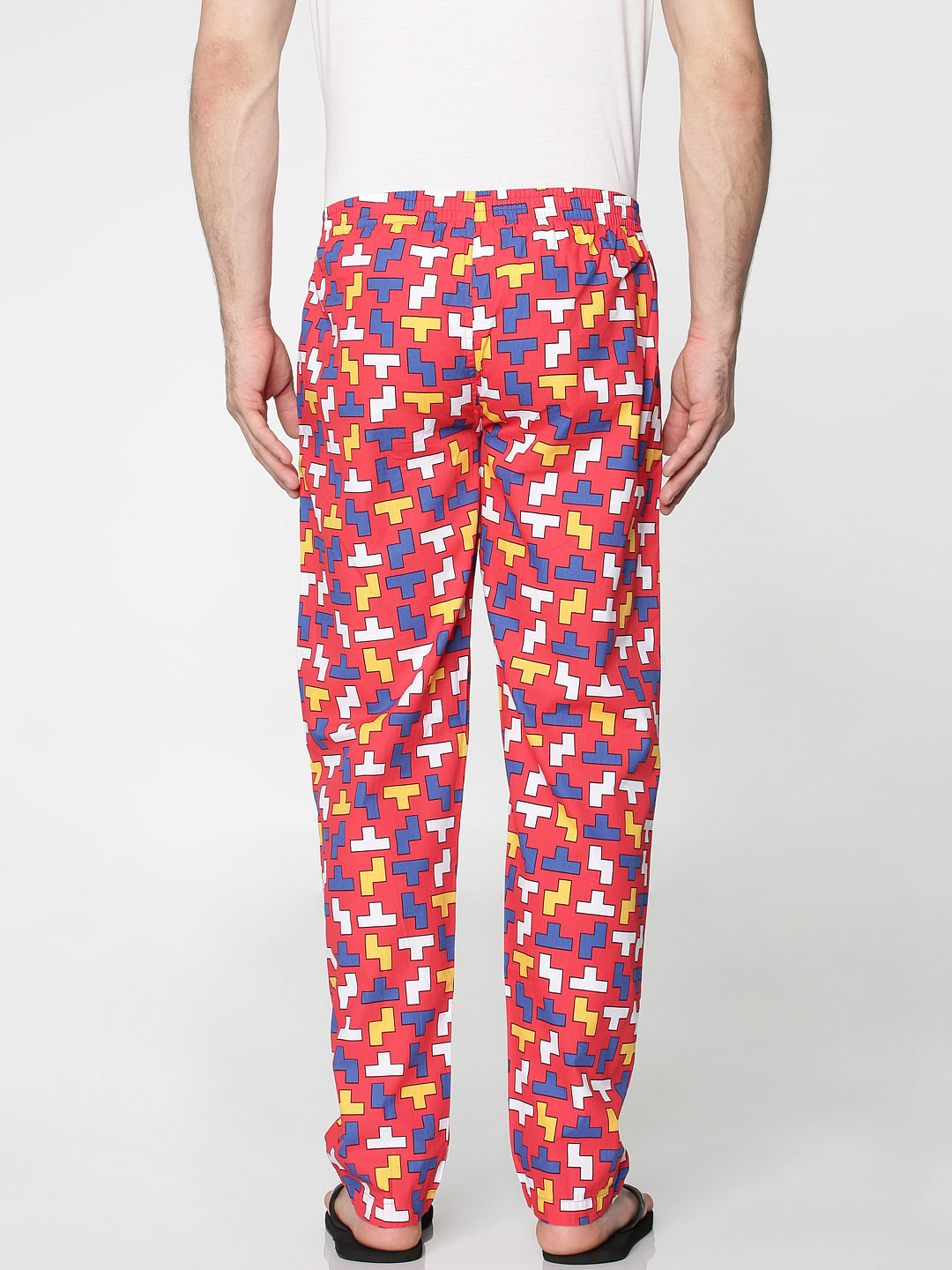 Red All Over Tetris Print Pyjama