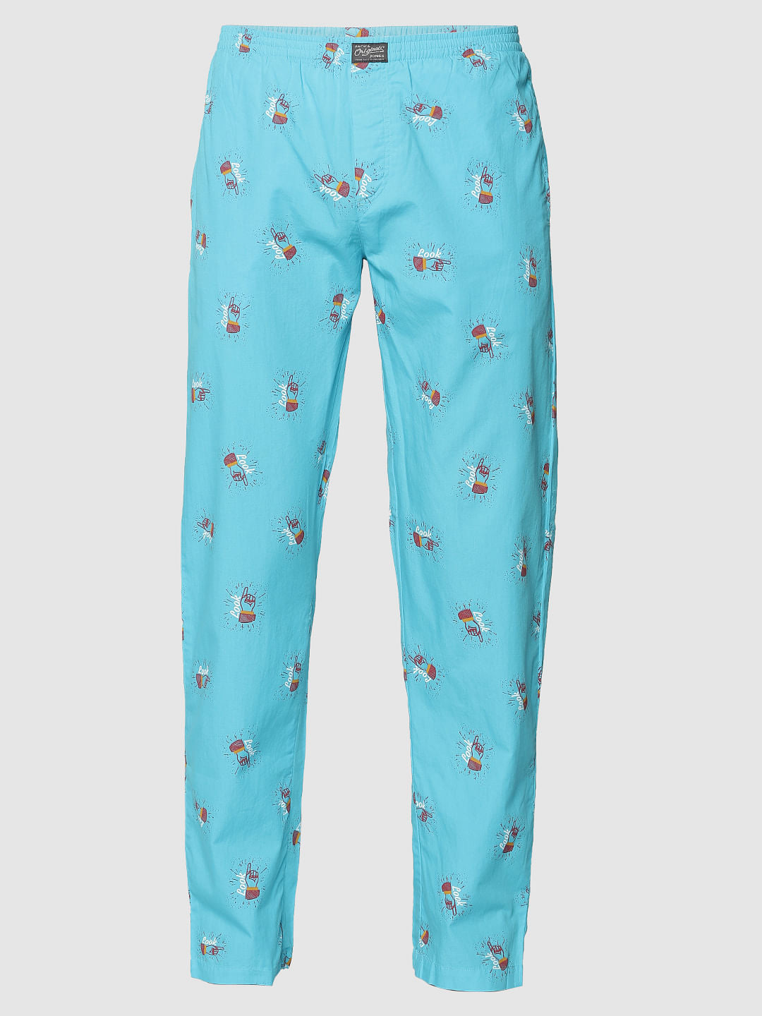 Blue All Over Graphic Print Pyjama