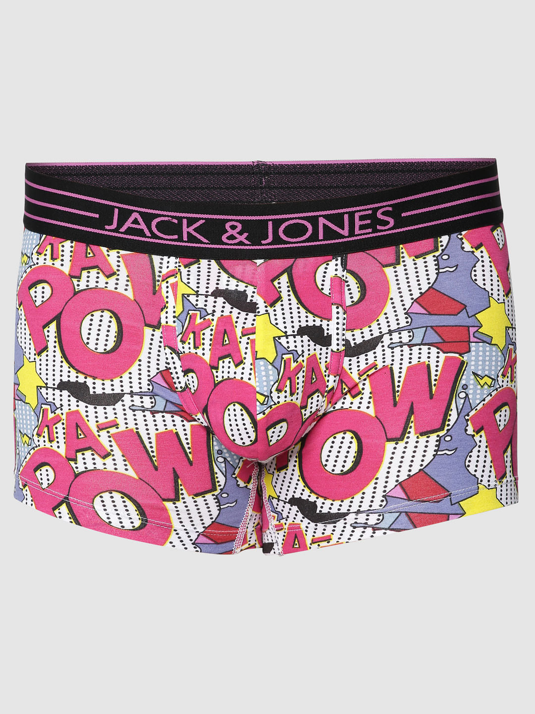 Pink Pow Text Print Trunks