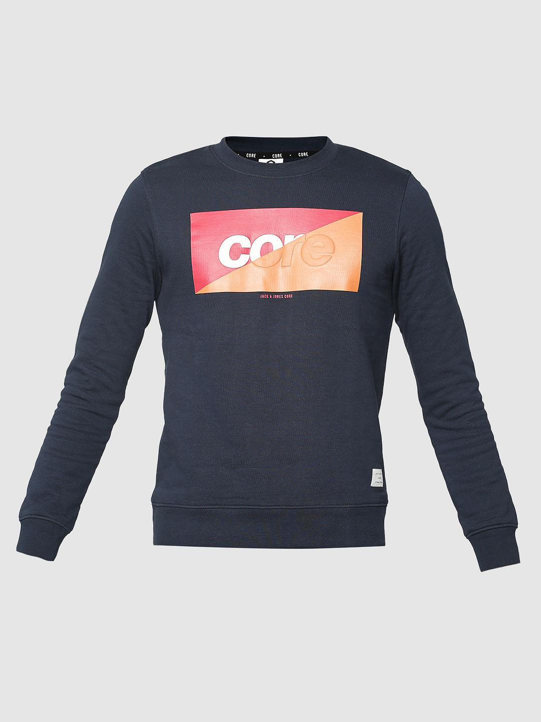 Dark Blue Colourblocked Sweatshirt