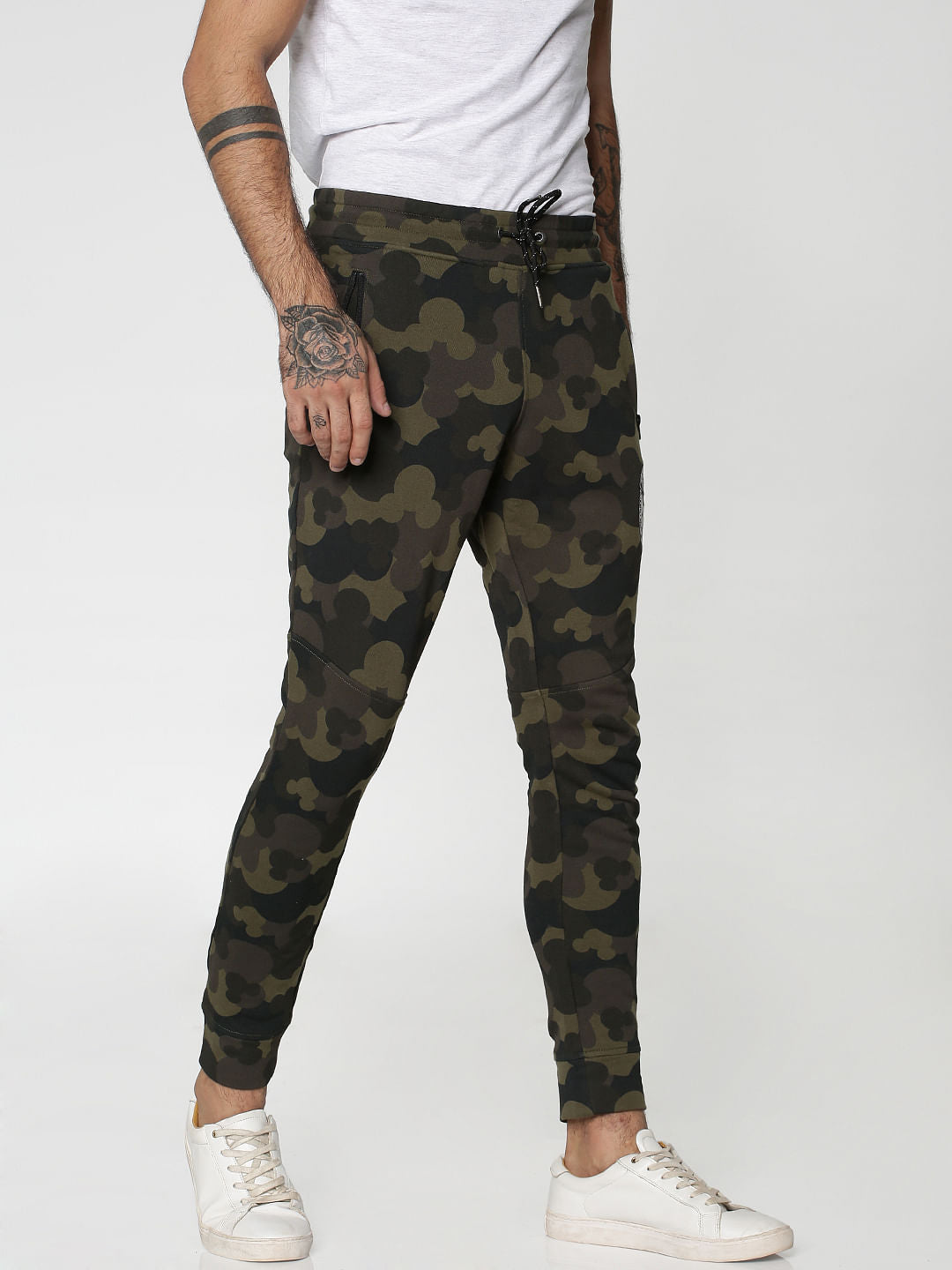 Mickey Black Mickey Camo Print Sweatpants