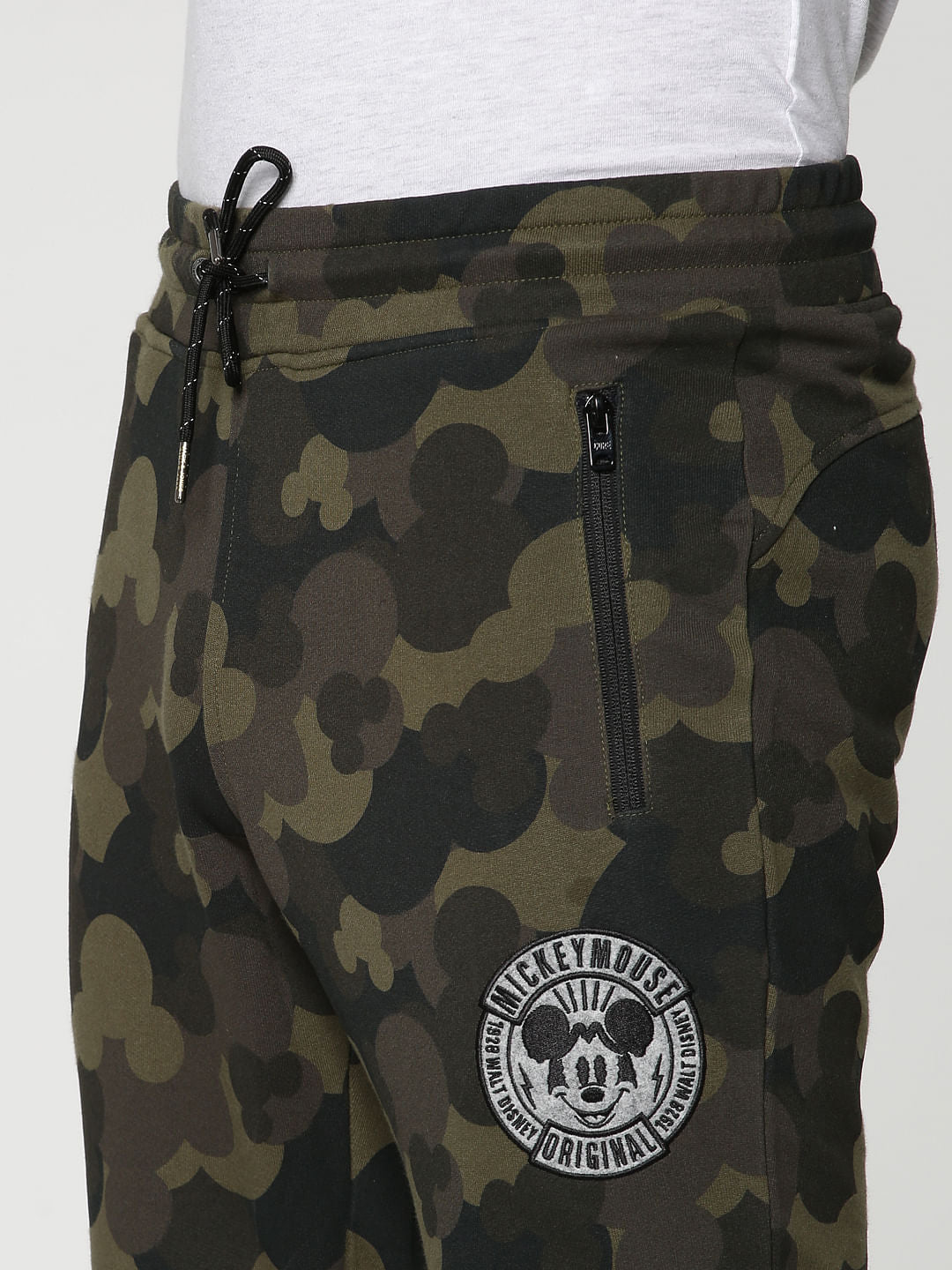 Mickey Black Mickey Camo Print Sweatpants