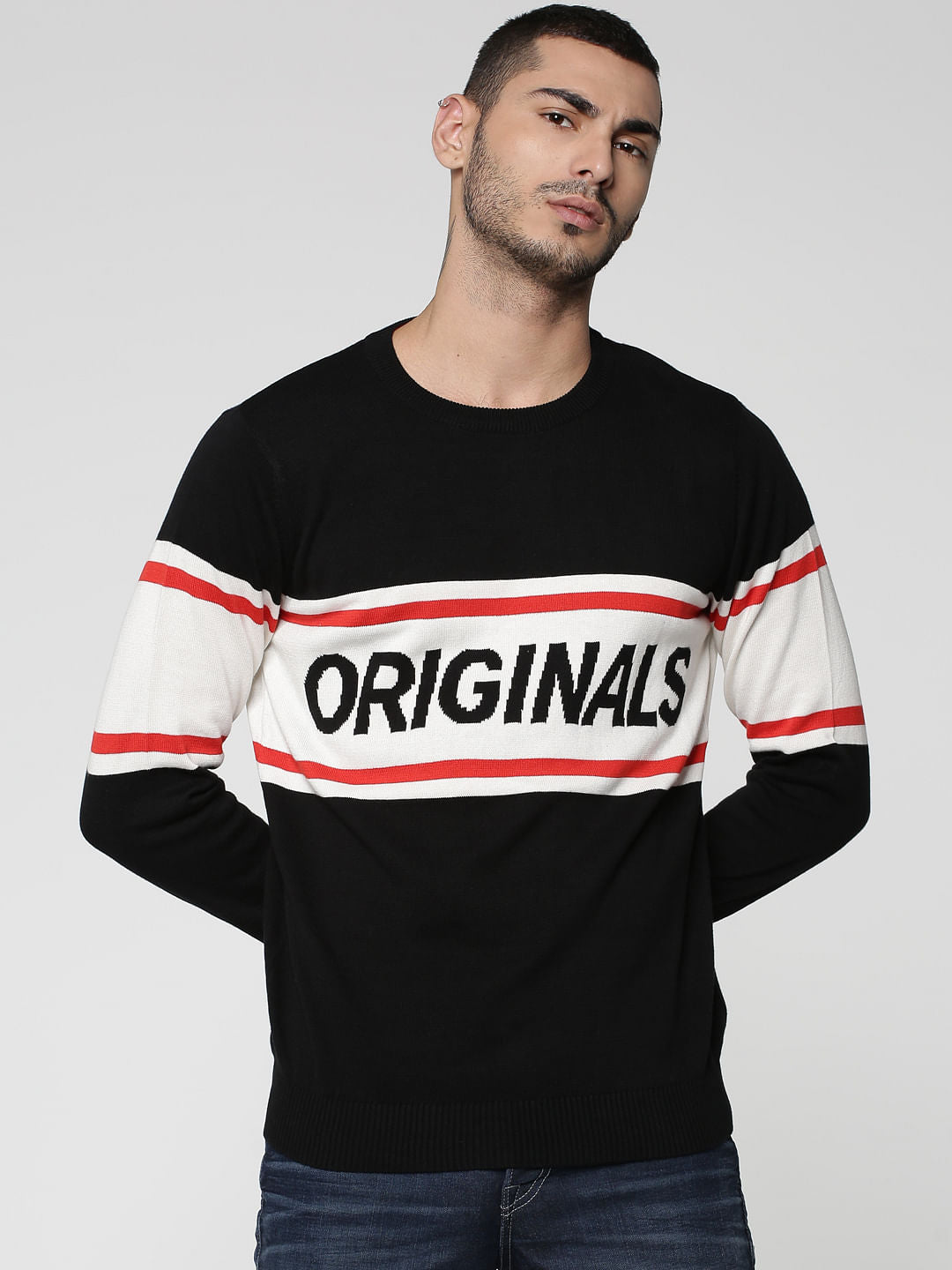 Black Logo Print Sweatshirt