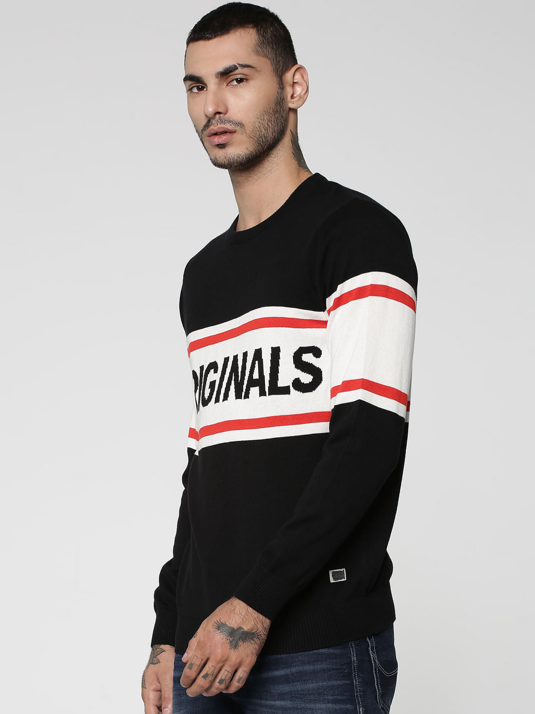 Black Logo Print Sweatshirt