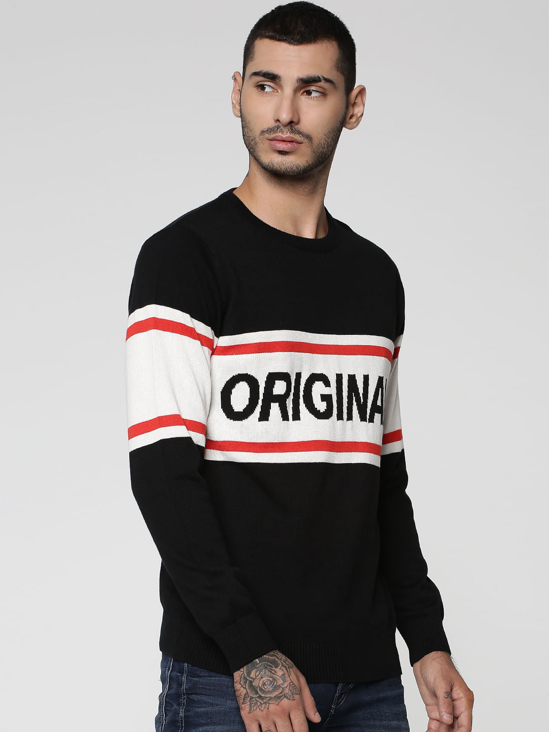 Black Logo Print Sweatshirt