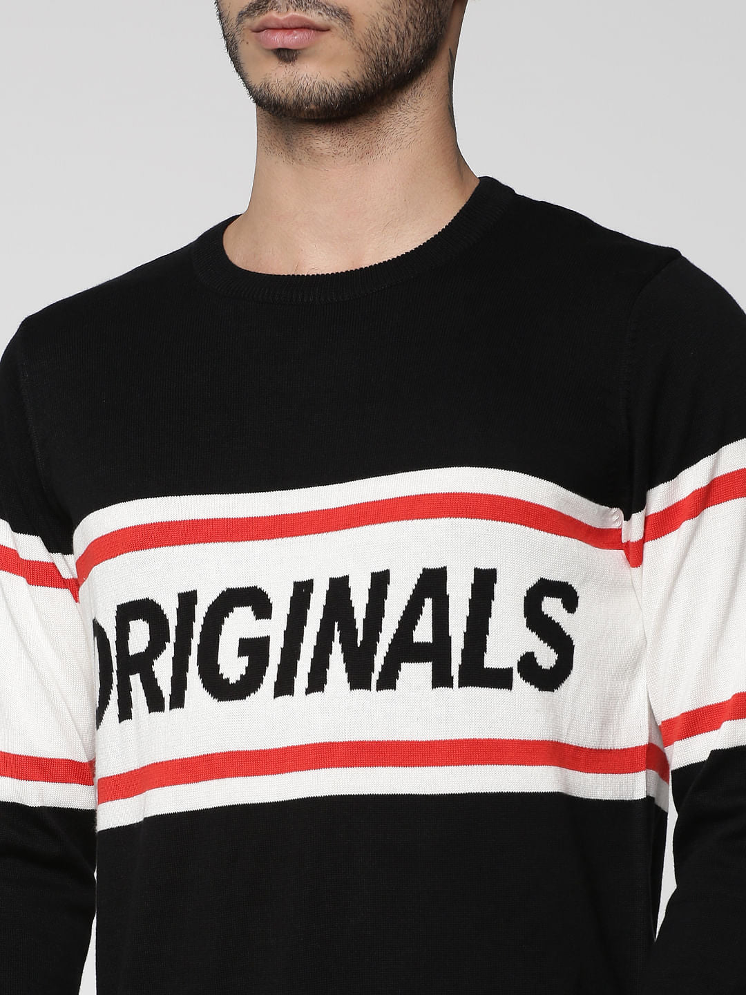 Black Logo Print Sweatshirt