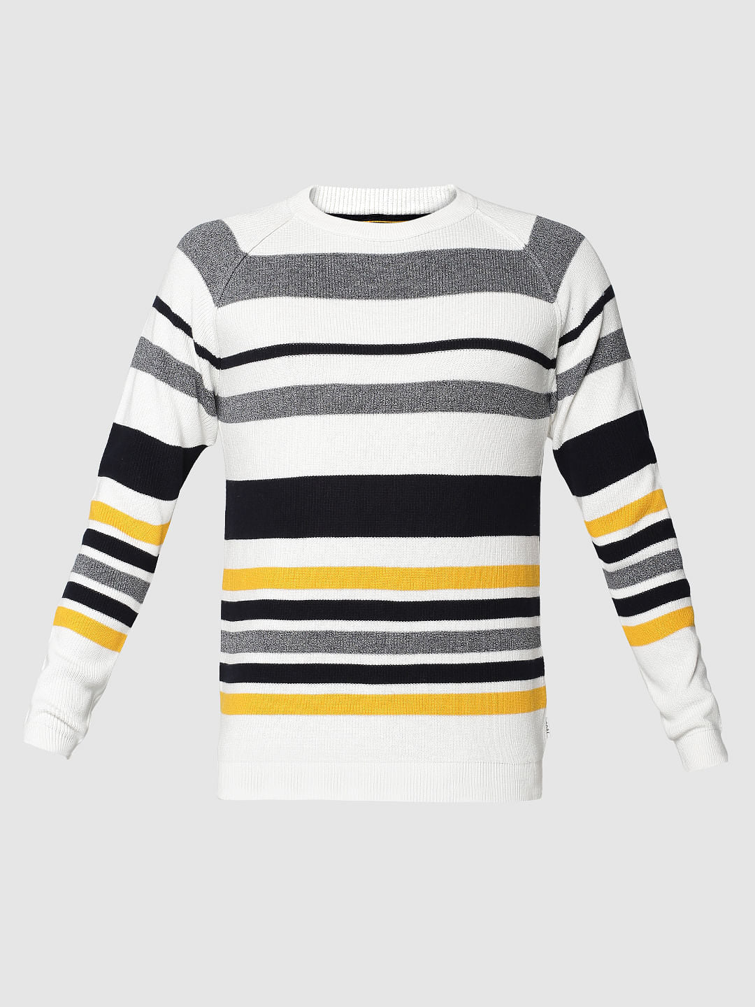 White Striped Sweatshirt