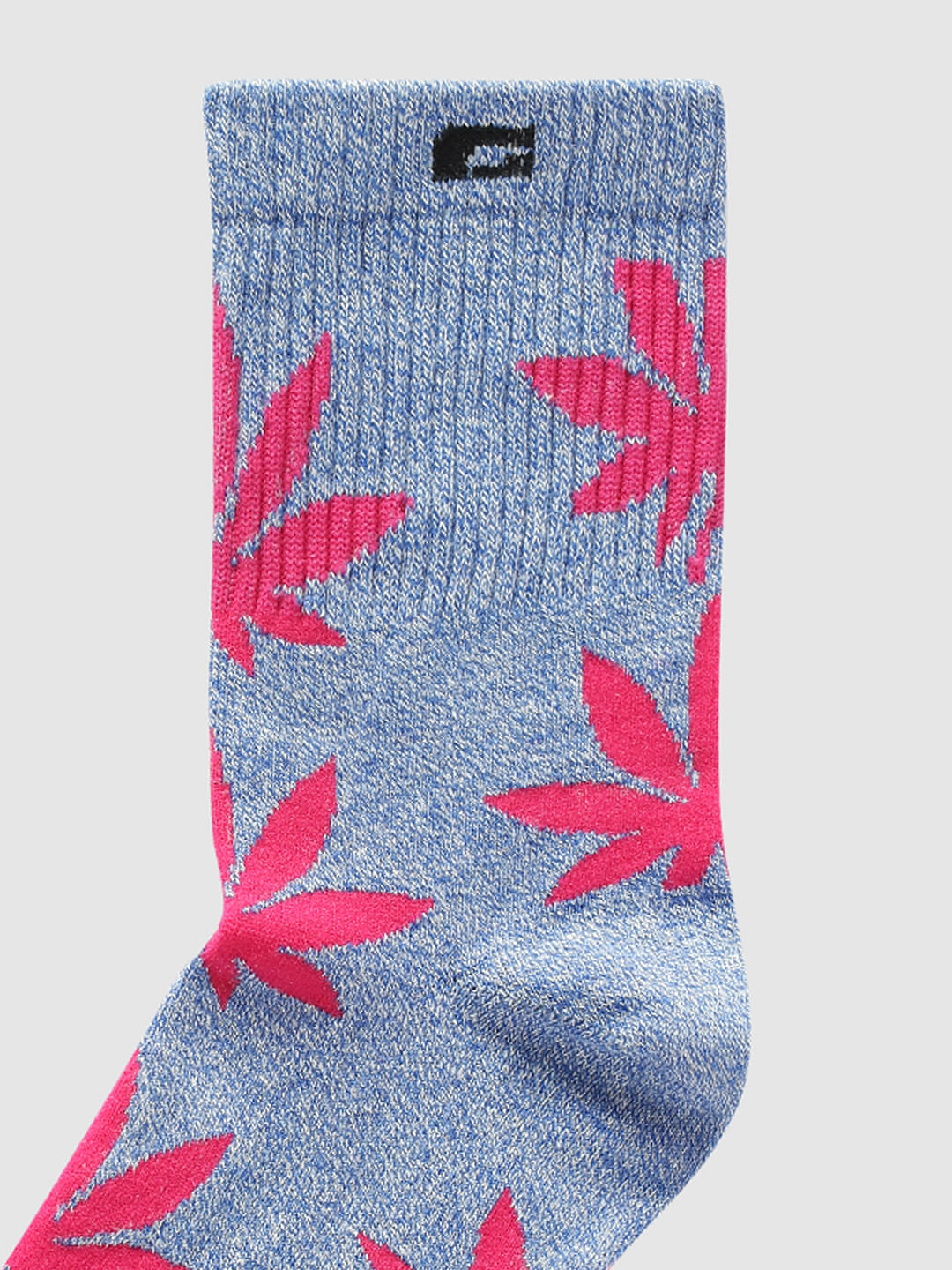 Purple Marijuana Leaf Print Mid Calf Length Socks