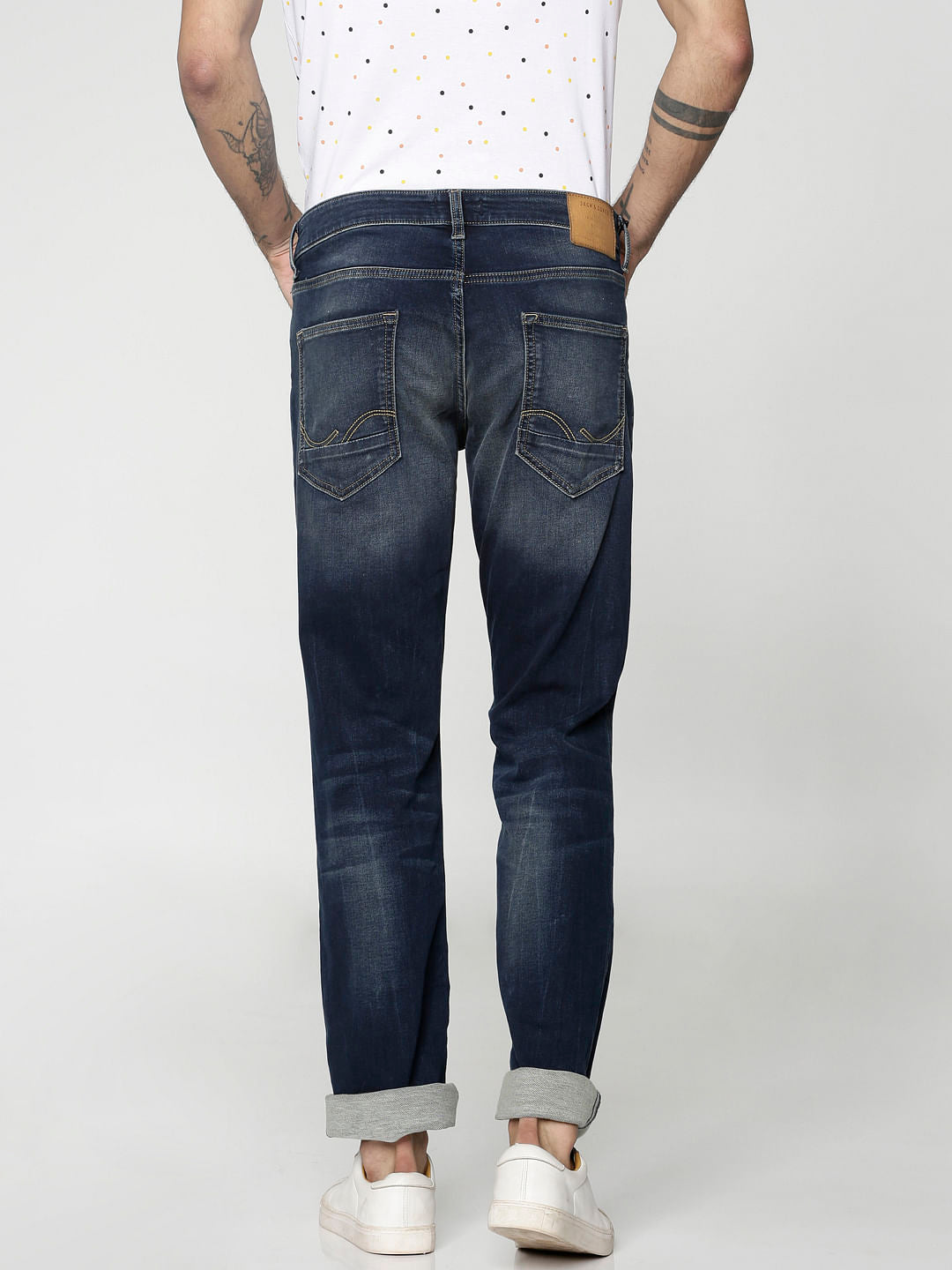 Dark Blue Clark Dobby Regular Fit Jeans