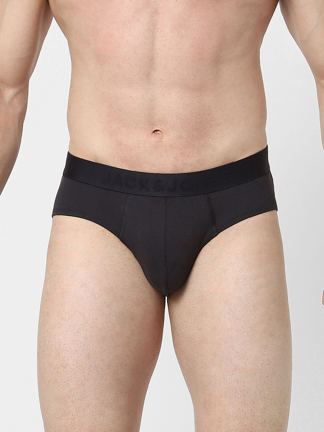Black & Navy Blue Briefs - Pack of 2