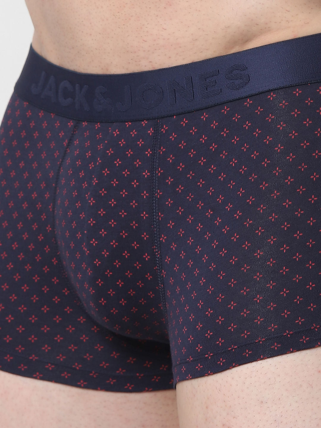 Blue Printed Trunks