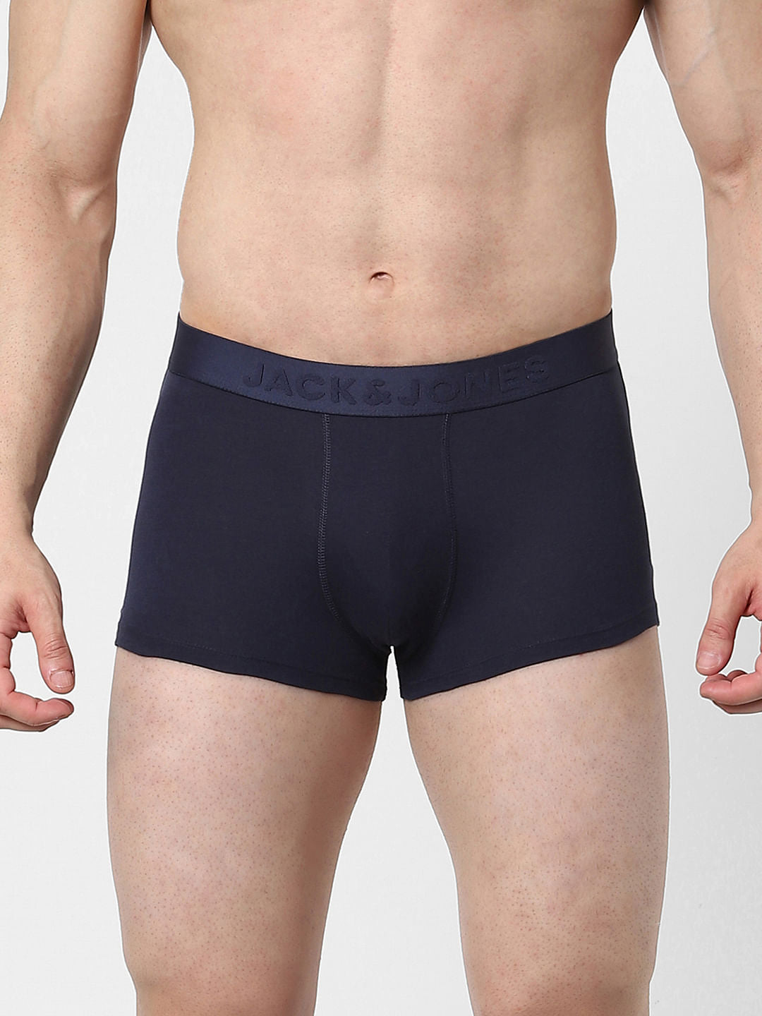 Grey & Navy Blue Trunks - Pack of 2