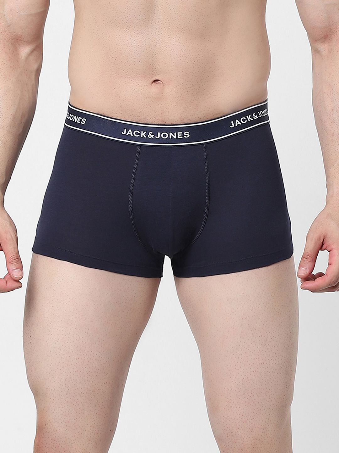 Grey & Navy Blue Trunks - Pack of 2
