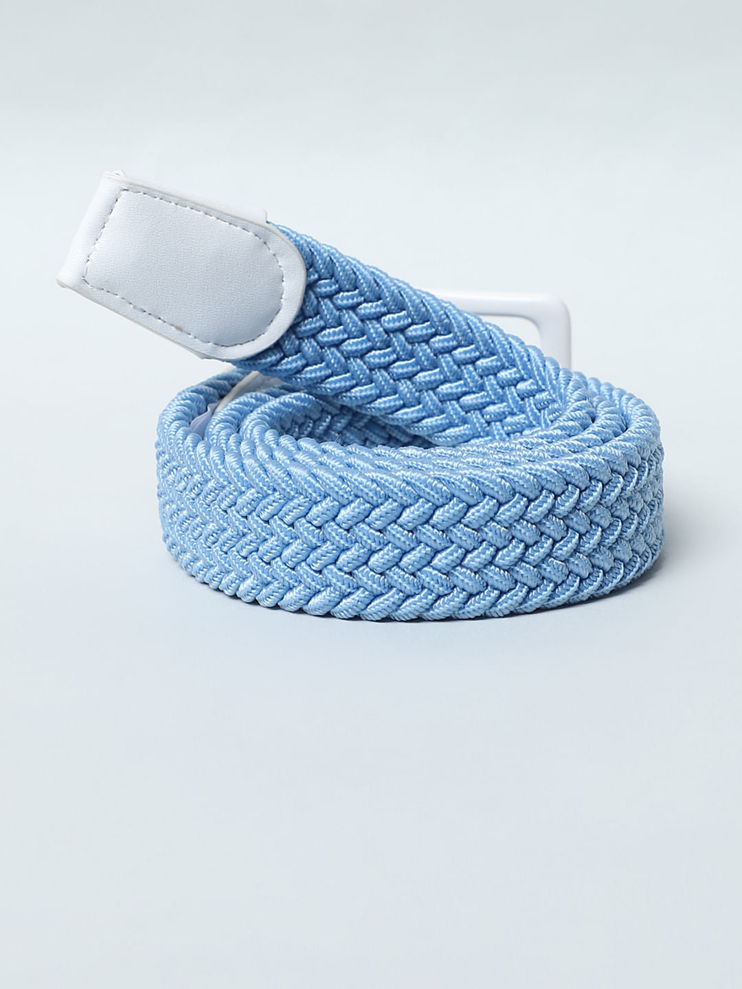 Boys Light Blue Braided Belt