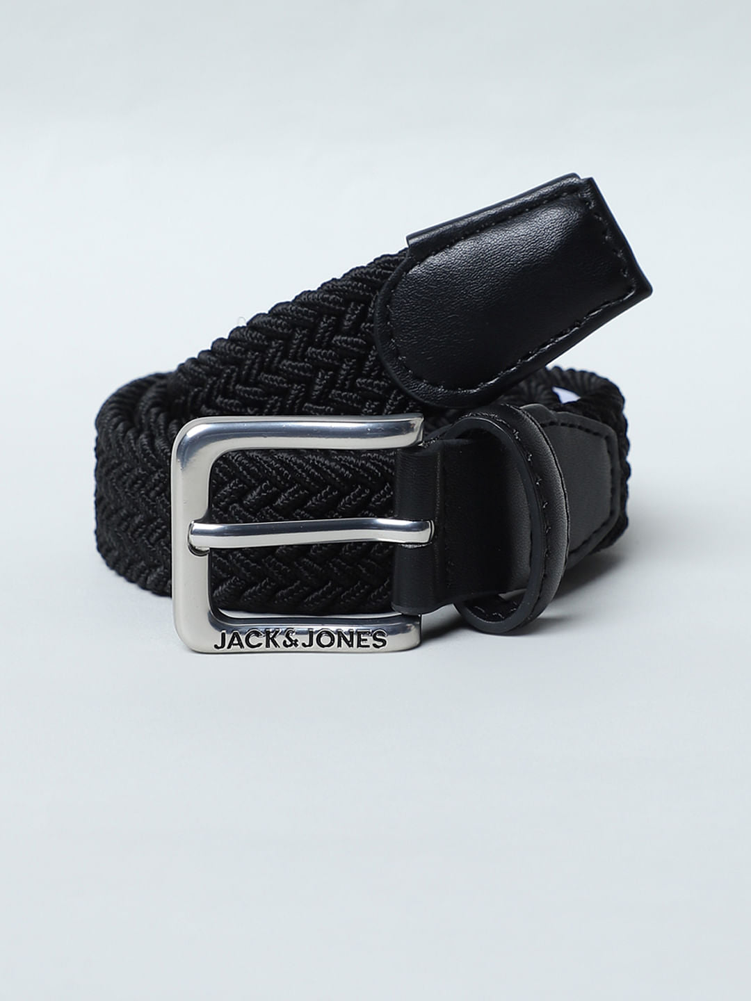 Boys Black Braided Belt
