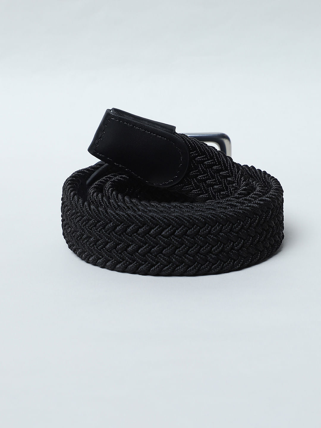 Boys Black Braided Belt