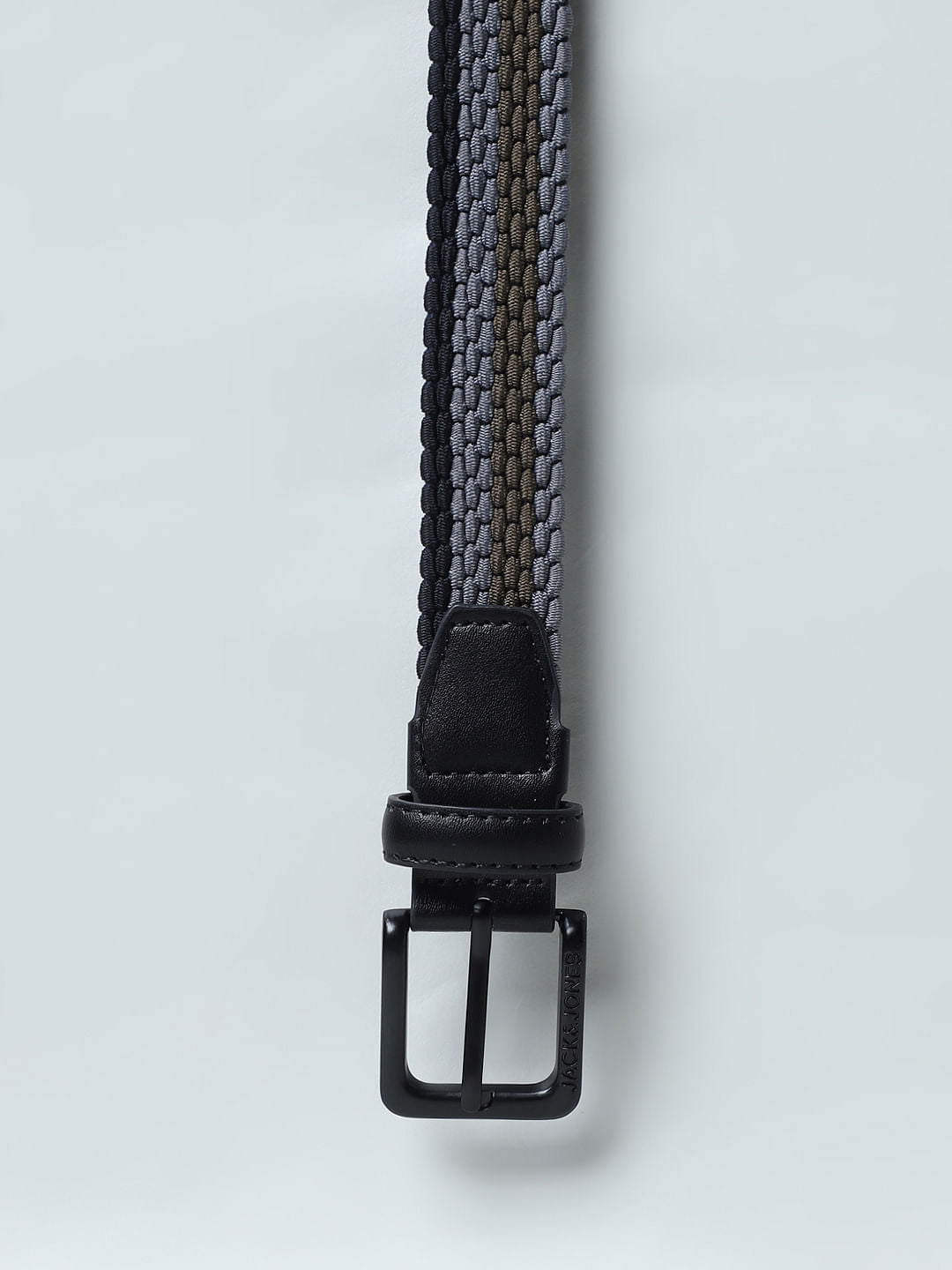 Boys Grey Braided Belt