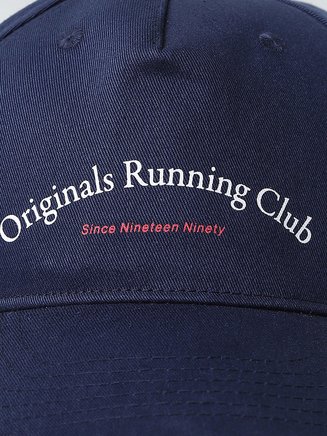 Blue Embroidered Baseball Cap