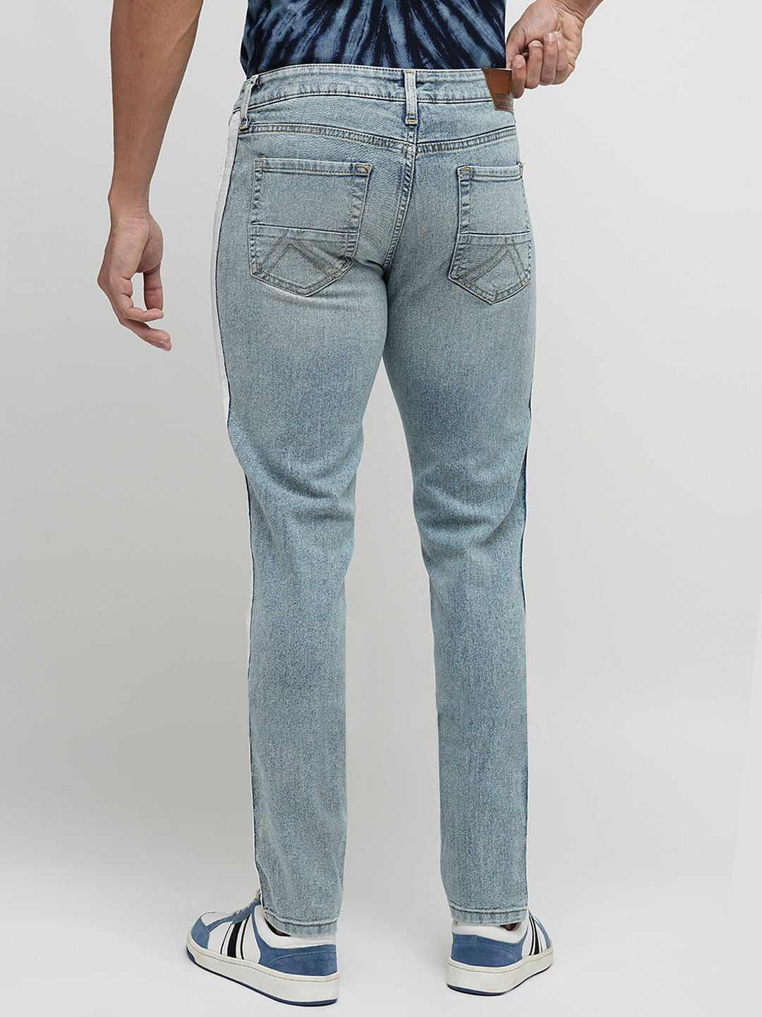 PRODUKT by JACK&JONES Light Blue Tape Detail Slim Fit Jeans