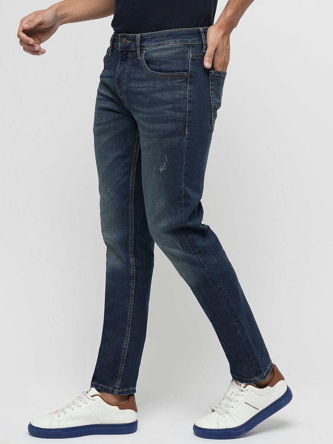 PRODUKT by JACK&JONES Dark Blue Mid Rise Slim Jeans