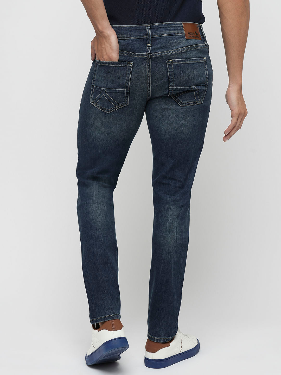 PRODUKT by JACK&JONES Dark Blue Mid Rise Slim Jeans