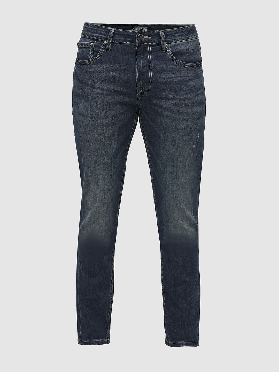 PRODUKT by JACK&JONES Dark Blue Mid Rise Slim Jeans