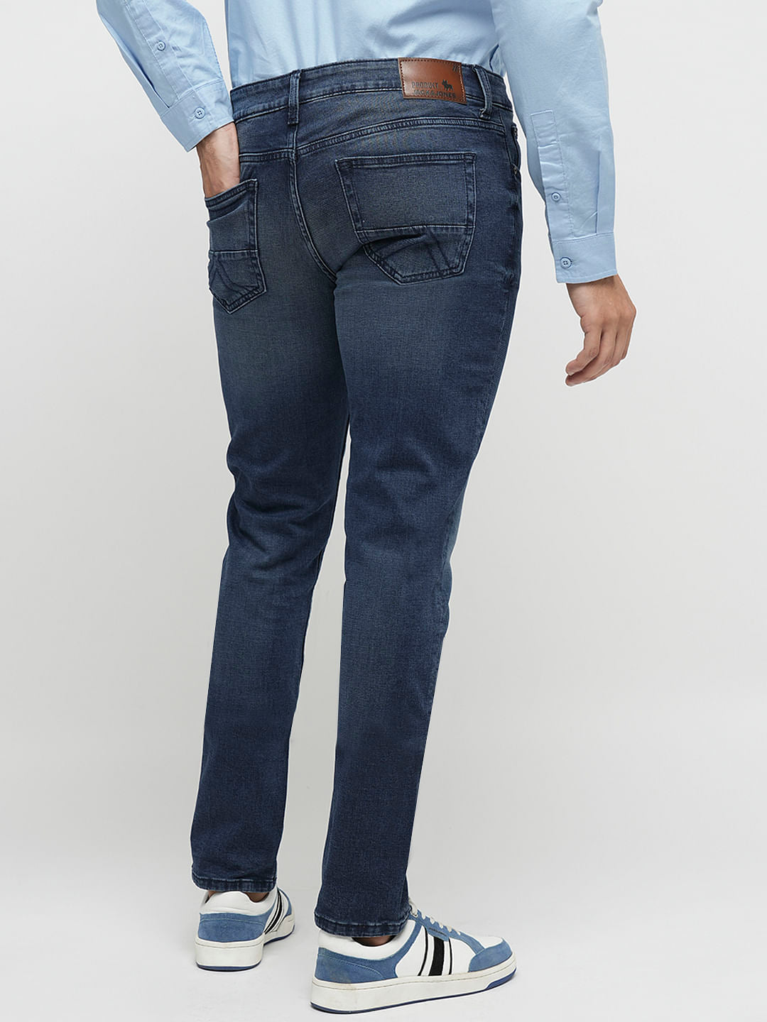 PRODUKT by JACK&JONES Blue Mid Rise Slim Jeans