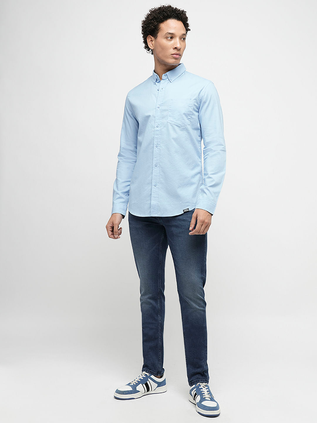 PRODUKT by JACK&JONES Blue Mid Rise Slim Jeans