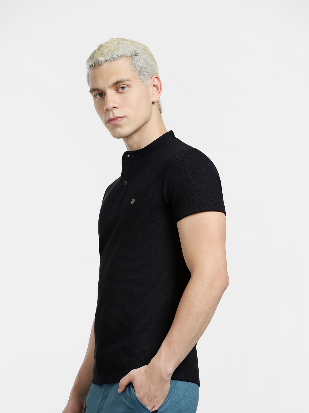 Black Henley T-shirt