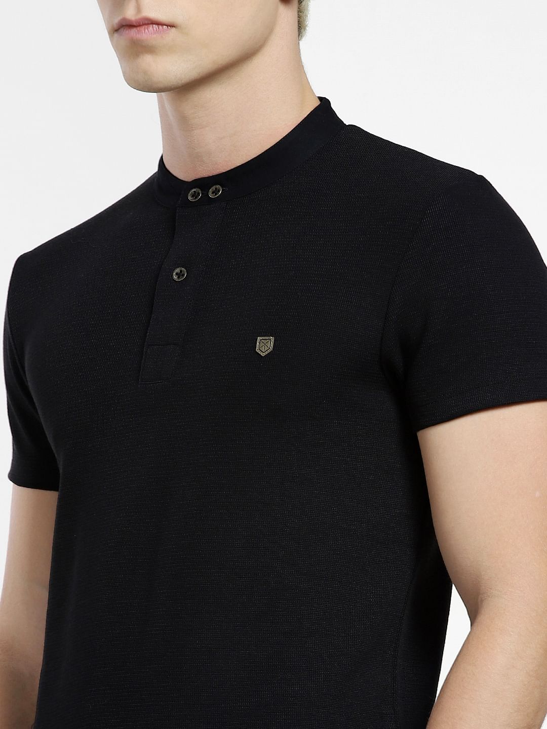 Black Henley T-shirt