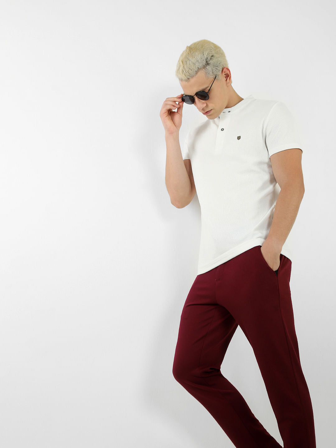 White Henley T-shirt