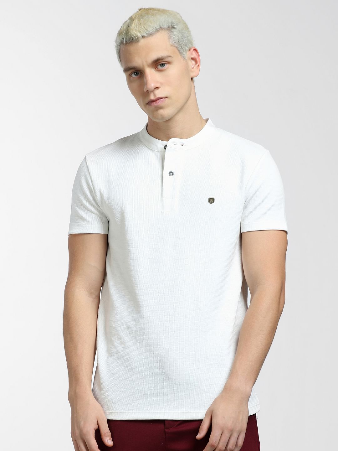 White Henley T-shirt