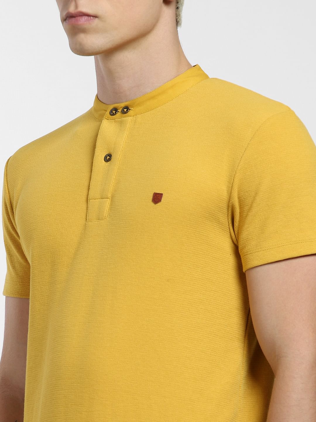 Yellow Henley T-shirt