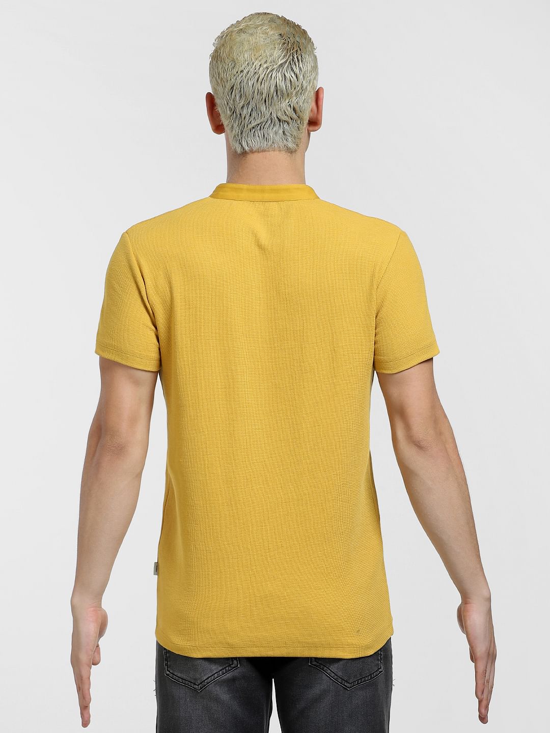 Yellow Henley T-shirt