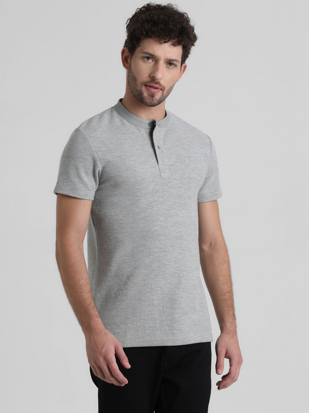 Grey Henley T-shirt