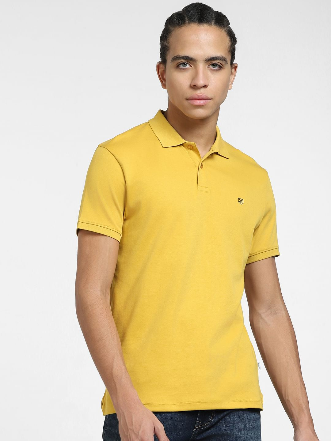 Yellow Polo Neck T-shirt