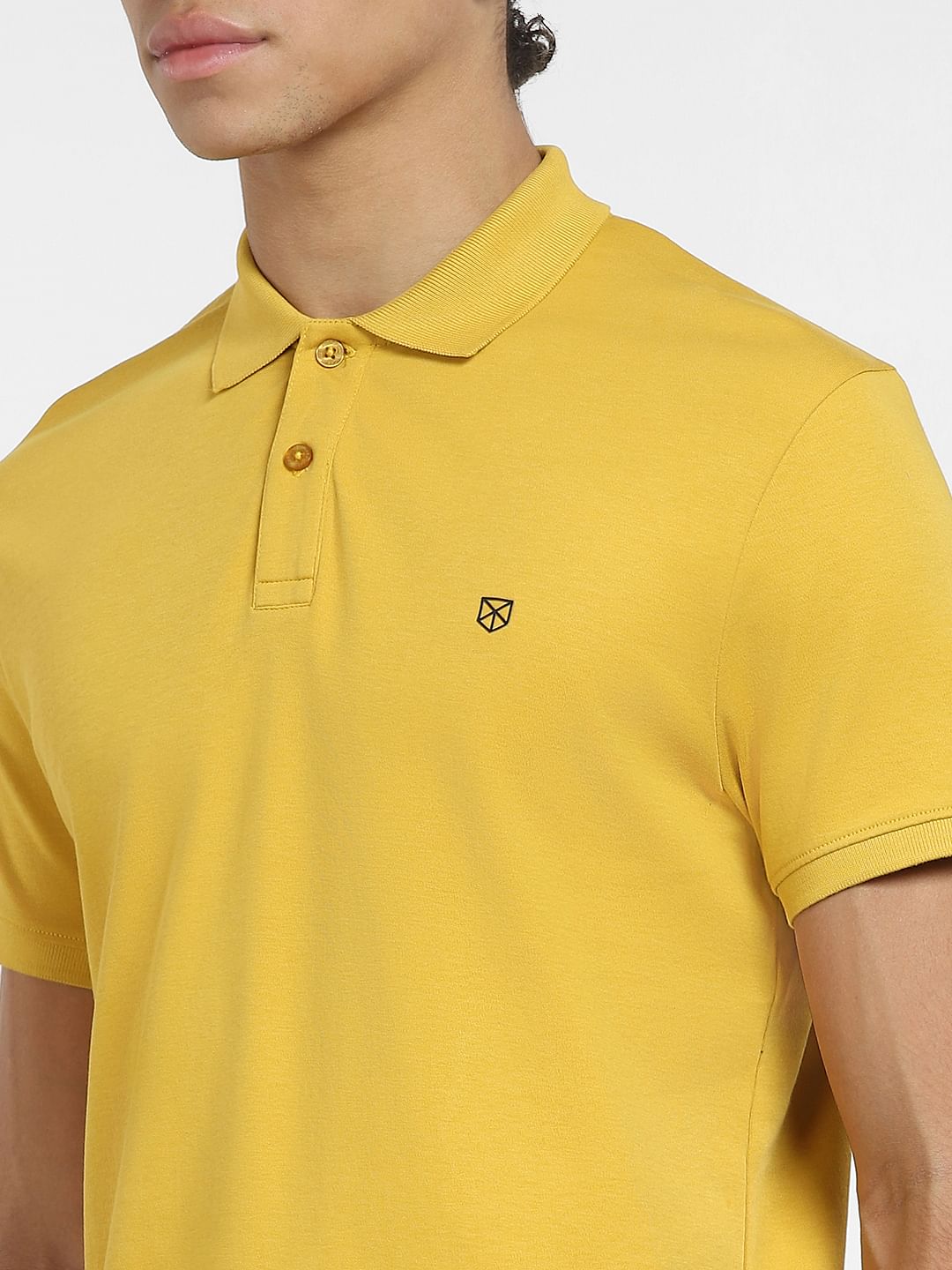 Yellow Polo Neck T-shirt